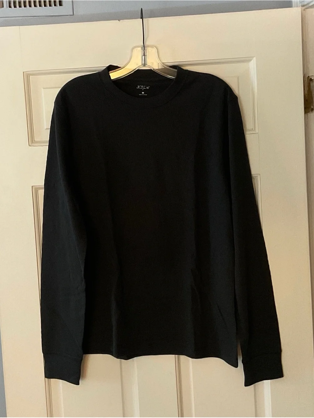 J.Crew Long-sleeve thermal crewneck tee Shirt T-shirt Faded Black Mens M NWT
